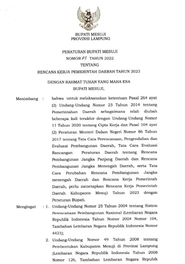 RKPD Murni Kabupaten Mesuji 2023