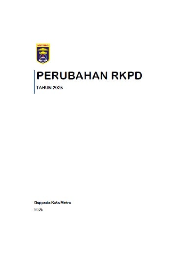 RKPD Perubahan Kota Metro 2025
